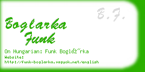 boglarka funk business card